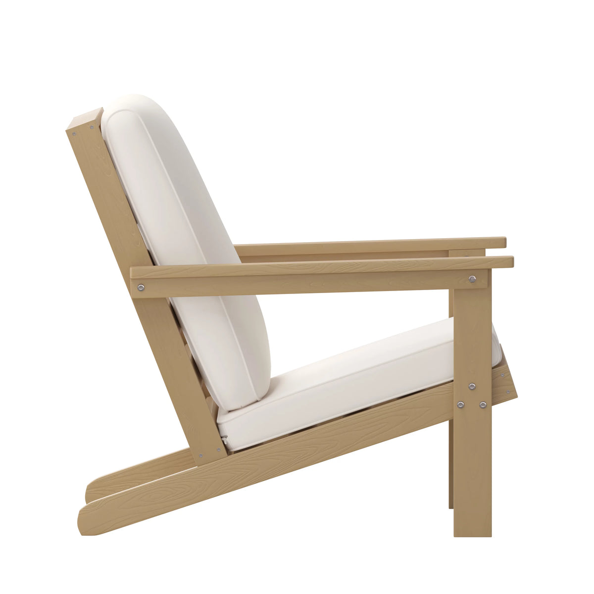 All-Weather Polyresin Adirondack Club Chair with Cushions B419021
