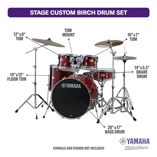 5pc Shell Pack with 20" Kick 14" Snare Drum in Honey Amber S5108