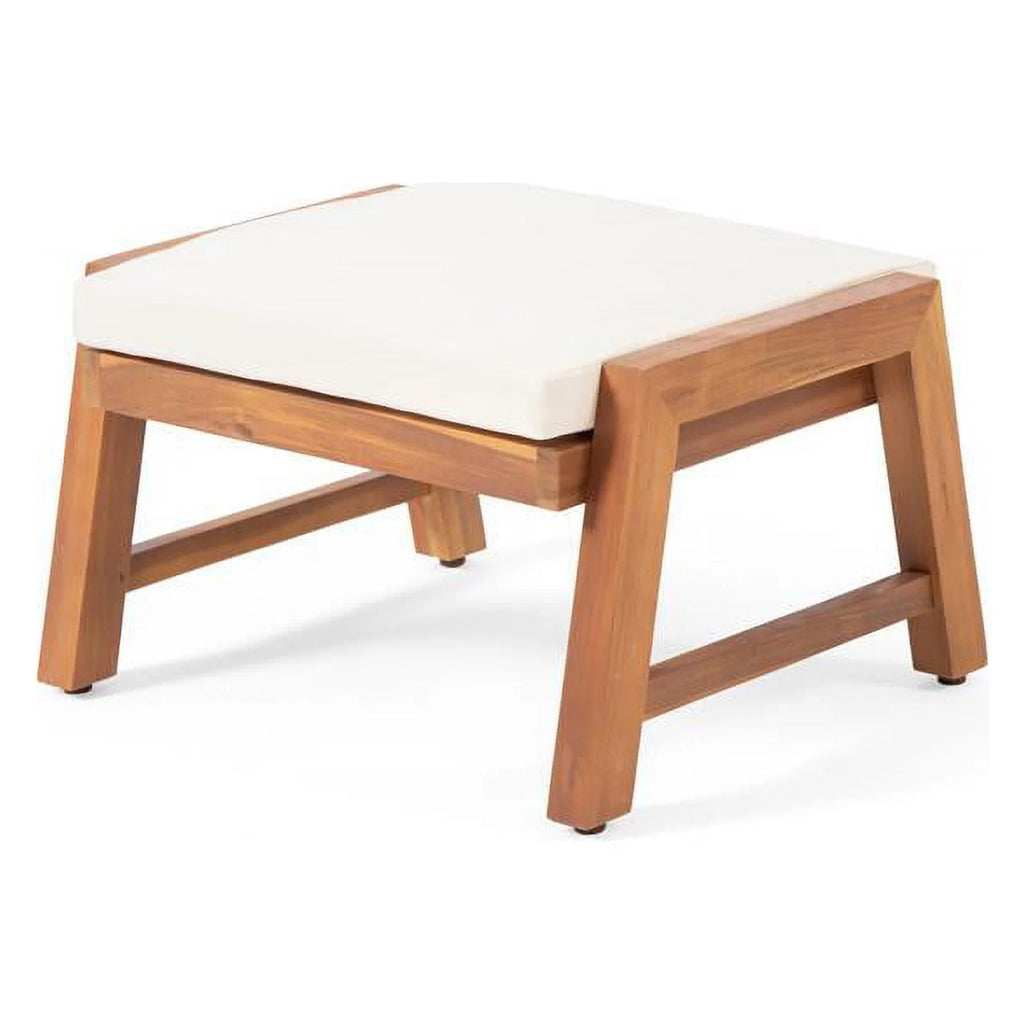 Teak Cream Acacia Wood Club Chair Set of 2 P385023