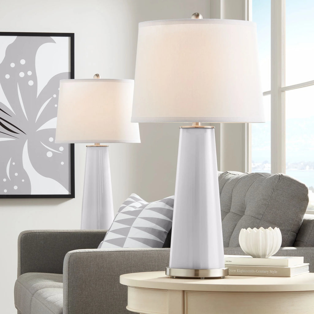 Set of 2 Gray Glass Table Lamps A82774