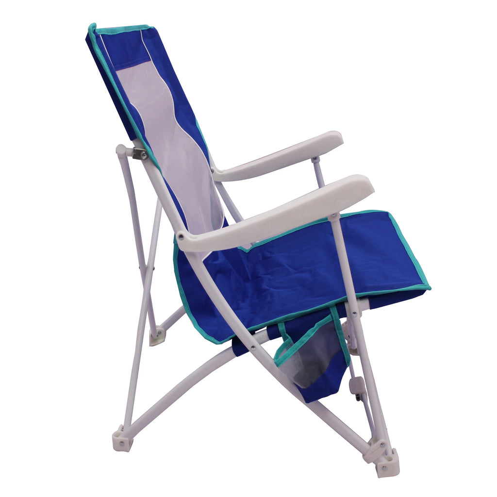 Blue Folding Beach Chair with Carry Bag Y6427