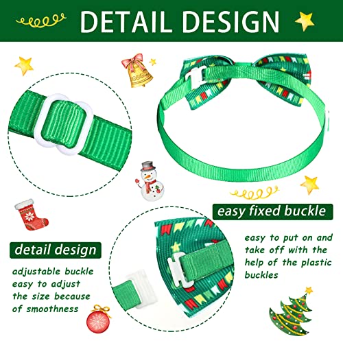 50 Pieces Dog Bow Tie Collar Set with Adjustable Collar U213