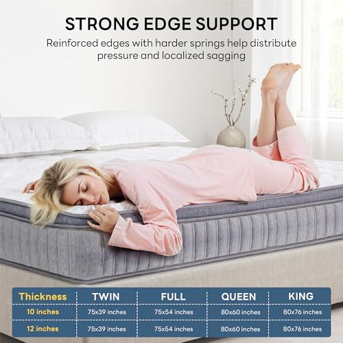 12 Inch Full Size Gel Memory Foam Hybrid Mattress N7854