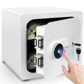 1.8 Cub White Safe Box with Fingerprint and Removable Shelf O64504