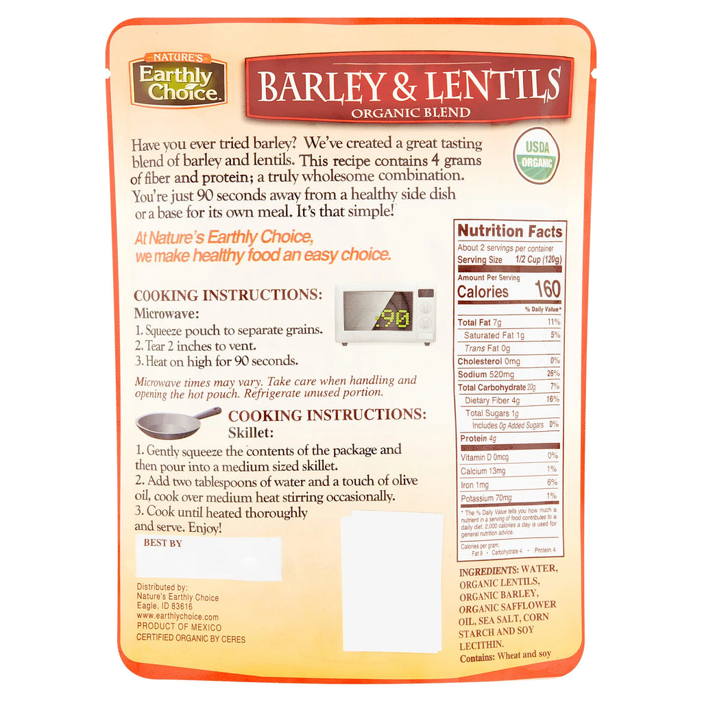 Barley Lentil 8.5 Oz Pack Of 6 K368