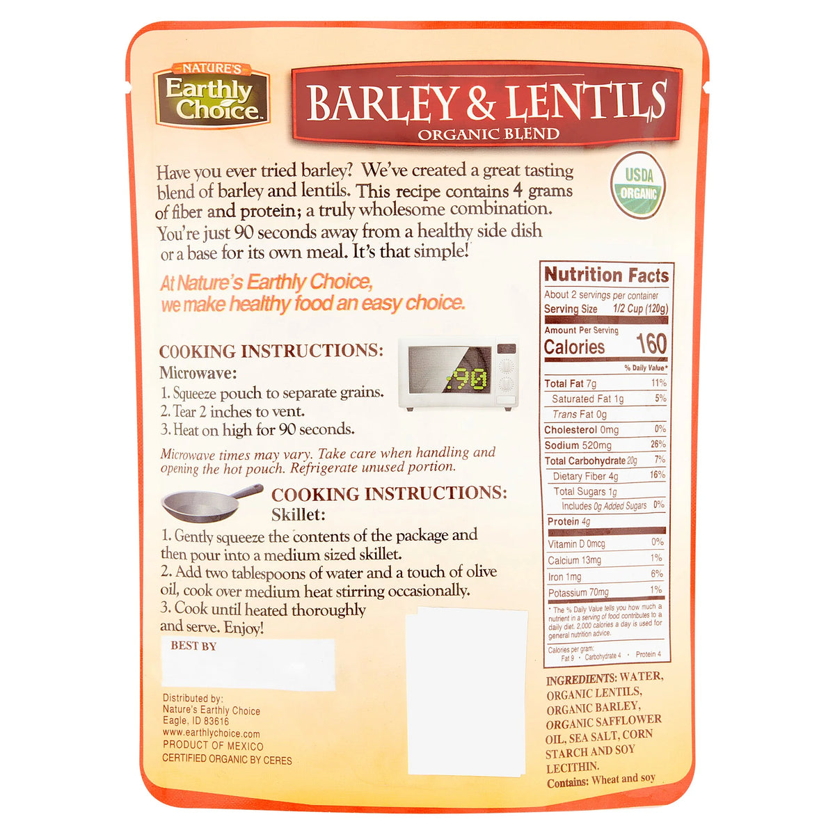 Barley Lentil 8.5 Oz Pack Of 6 K368