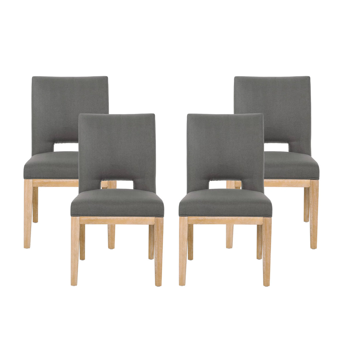 Fabric Upholstered Dining Chairs Set of 4 E32719