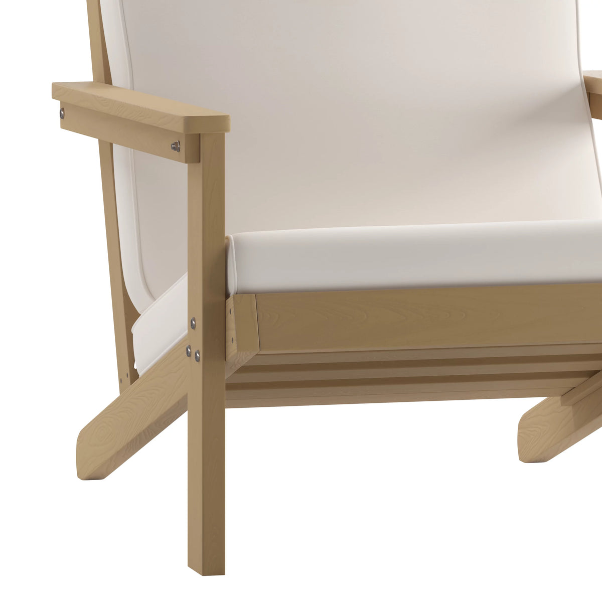 All-Weather Polyresin Adirondack Club Chair with Cushions B419021