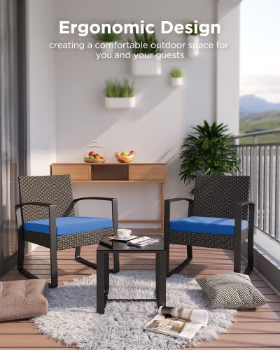 3 Pieces Patio Furniture Set with Coffee Table L828576