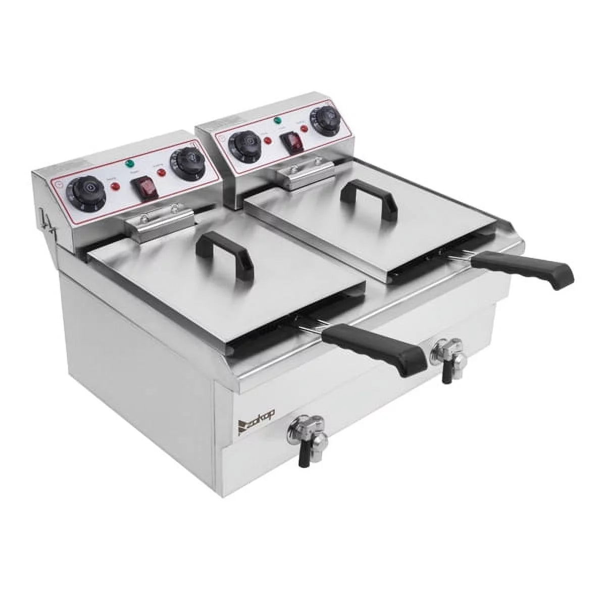 Electric Deep Fryer 16.9QT 24.9QT Stainless Steel Double Tank 3400W I435