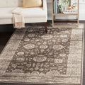 Brown Ivory Traditional Area Rug 5'1" x 7'7" D8121