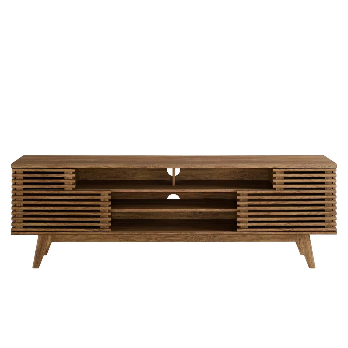71" Walnut Media Console TV Stand O547733