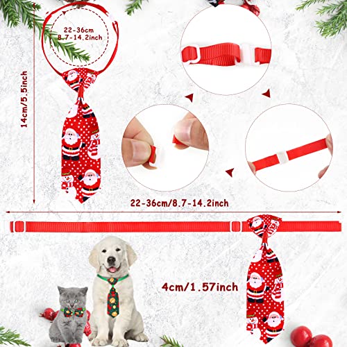 50 Pieces Dog Bow Tie Collar Set with Adjustable Collar U213