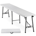 White 6ft Plastic Folding Bench Y851