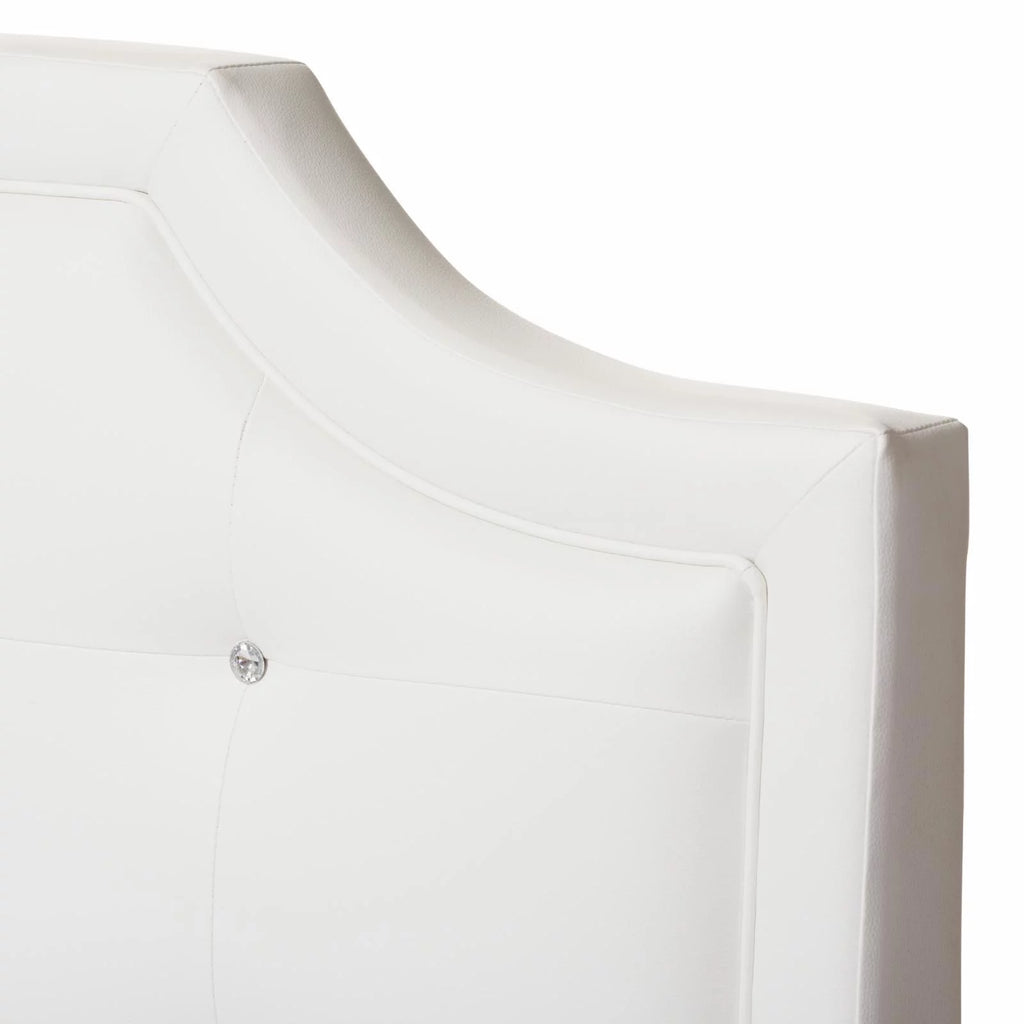 White Faux Leather King Size 3-Piece Bedroom Set H682970