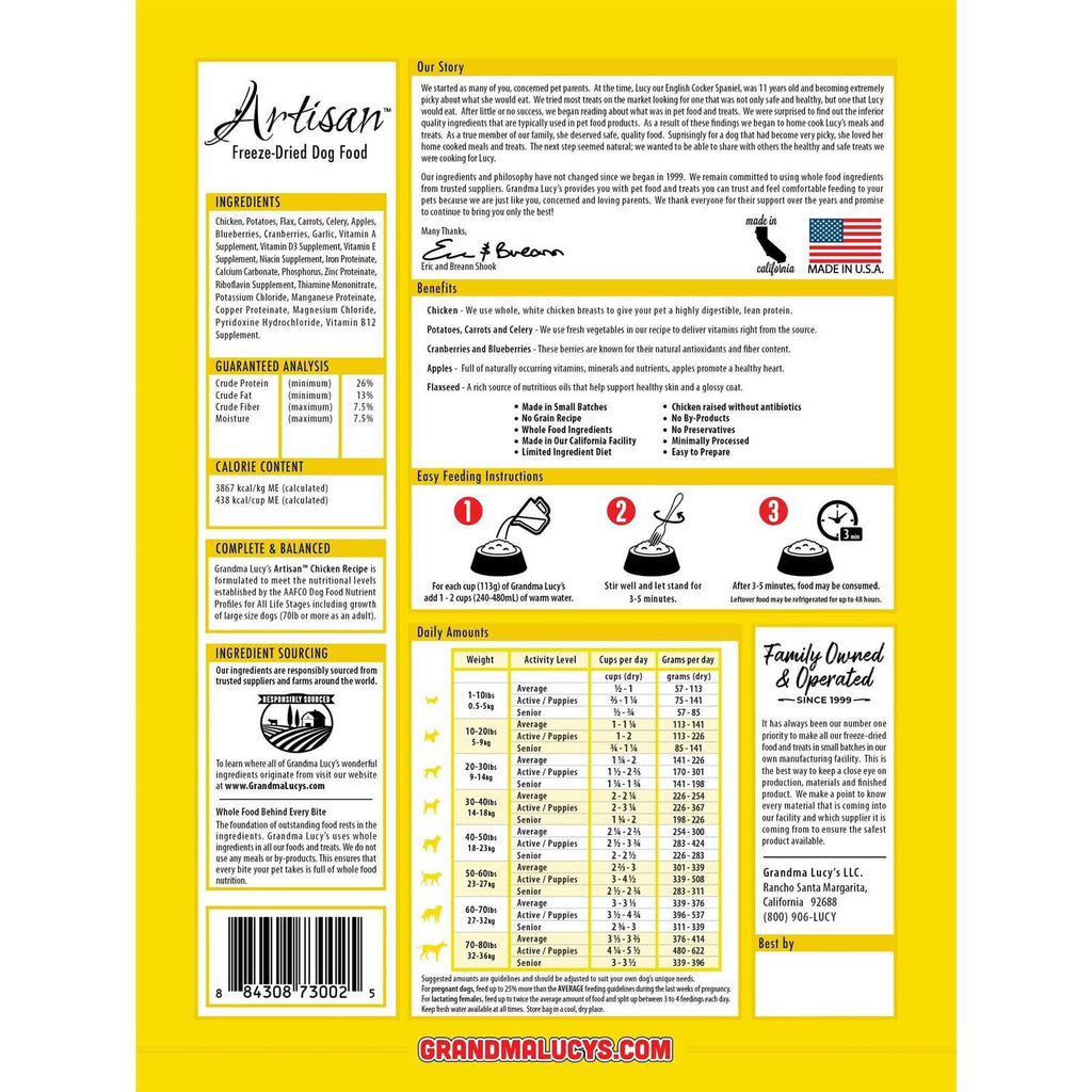 Freeze-Dried Grain-Free Chicken Dog Food M39854