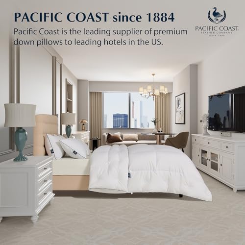 King Size Feather and Down Cotton Bed Pillows 2 Pack N9367