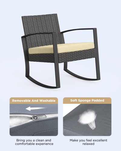 3 Pieces Patio Furniture Set with Coffee Table L828576