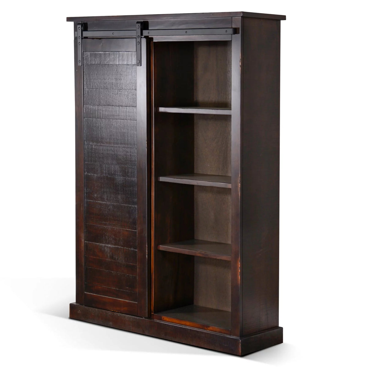 8 Shelf Barn Door Bookcase W877