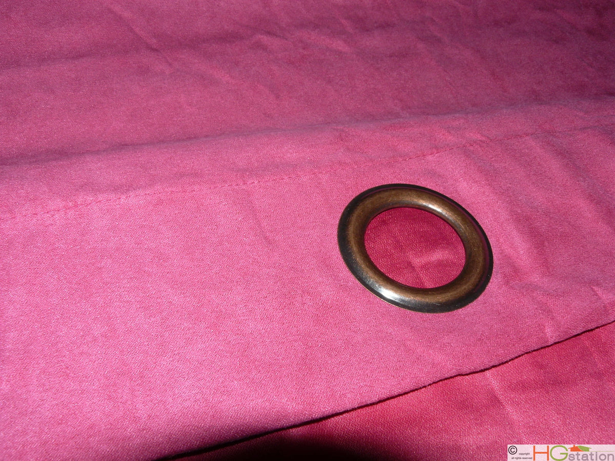 Hot Pink Faux Suede Grommet Curtain Panel Set 54x84 W227