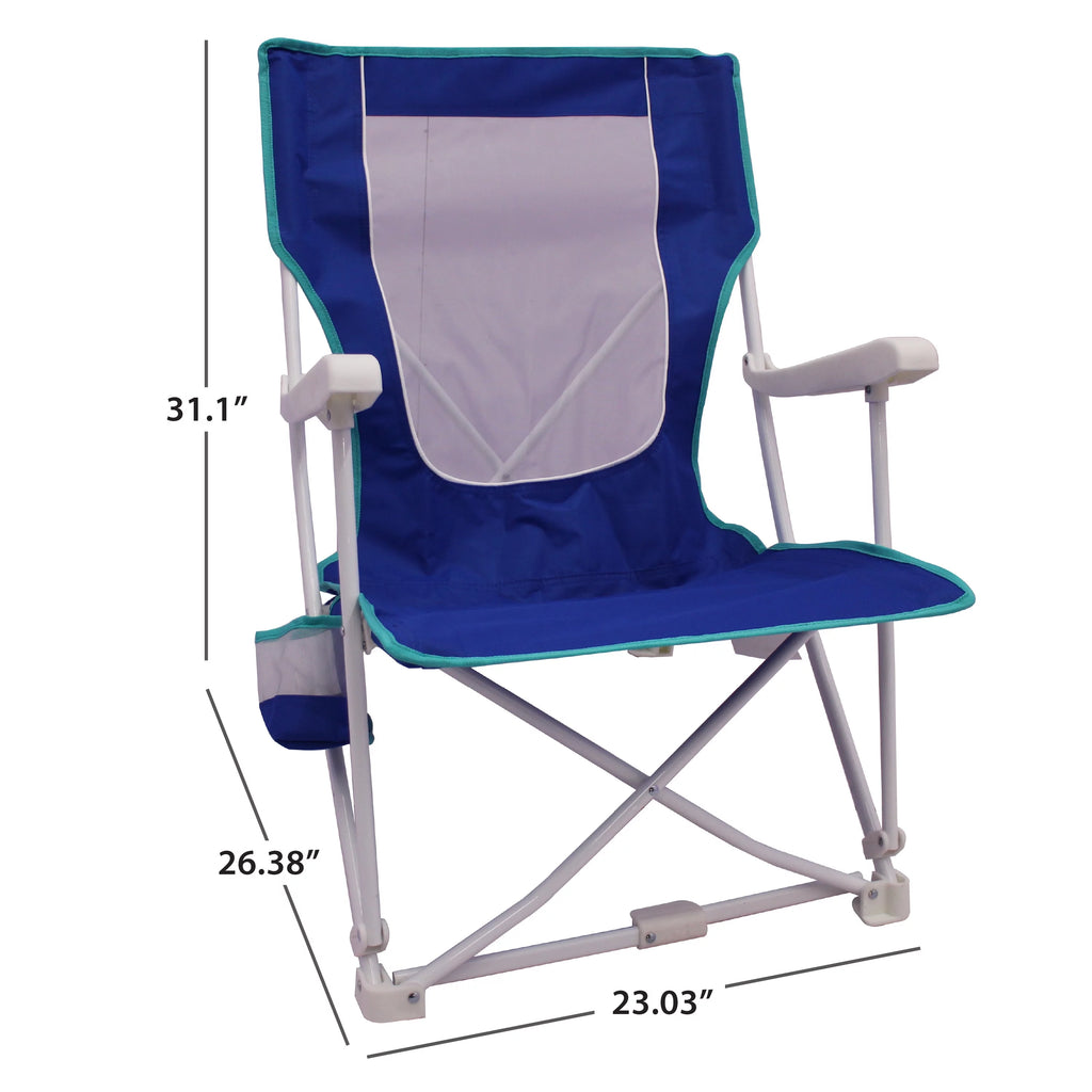 Blue Folding Beach Chair with Carry Bag Y6427