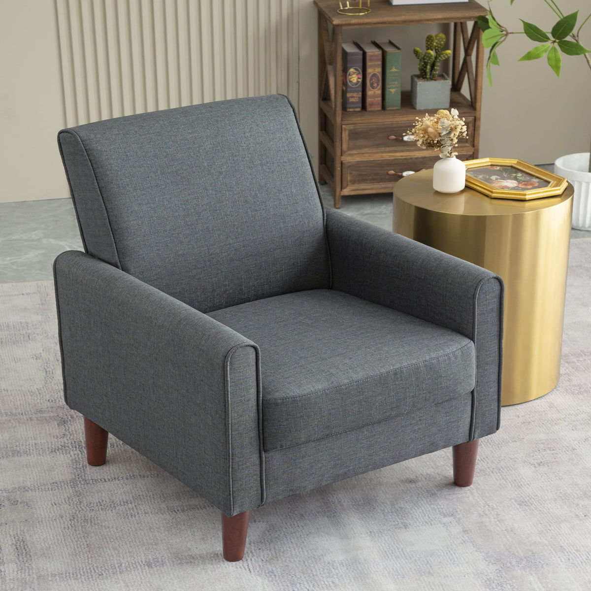Single Sofa Chair with Four Wooden Legs P391230