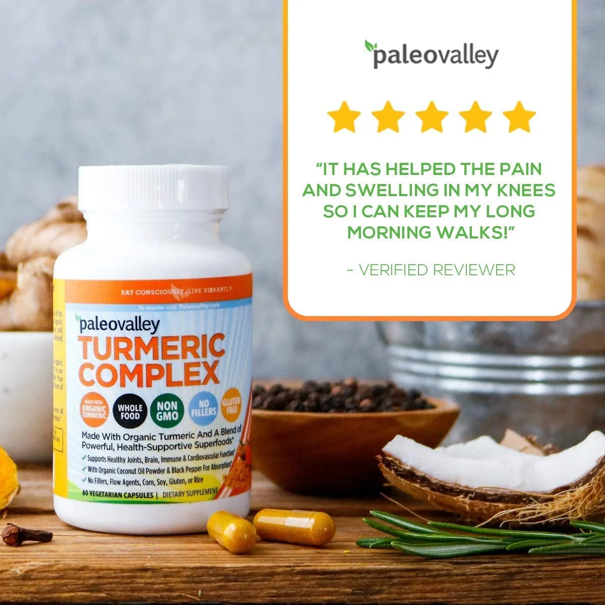 Organic Turmeric Complex 60 Vegetarian Capsules A67530