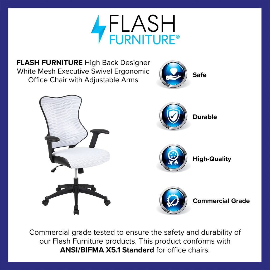 White Mesh Ergonomic Office Chair Z14349