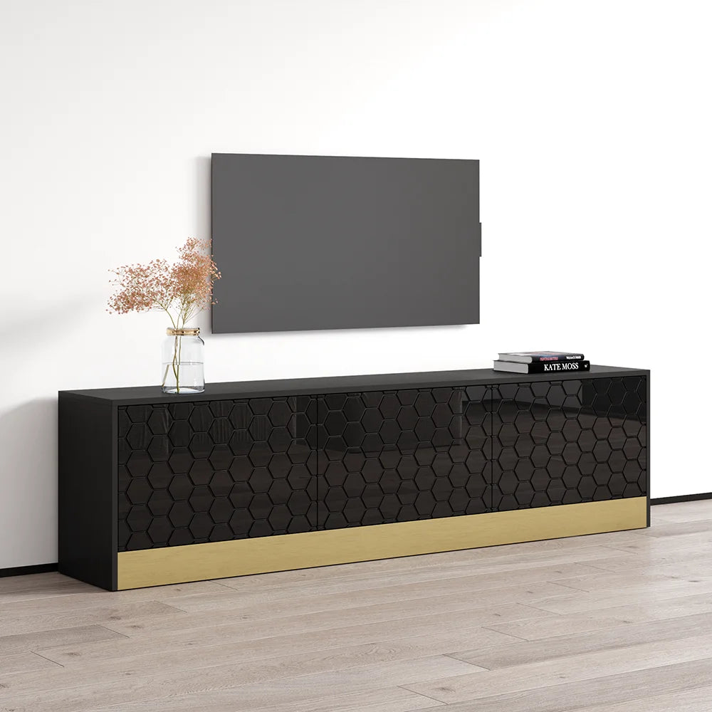High Gloss TV Stand with Storage Cabinets W467275
