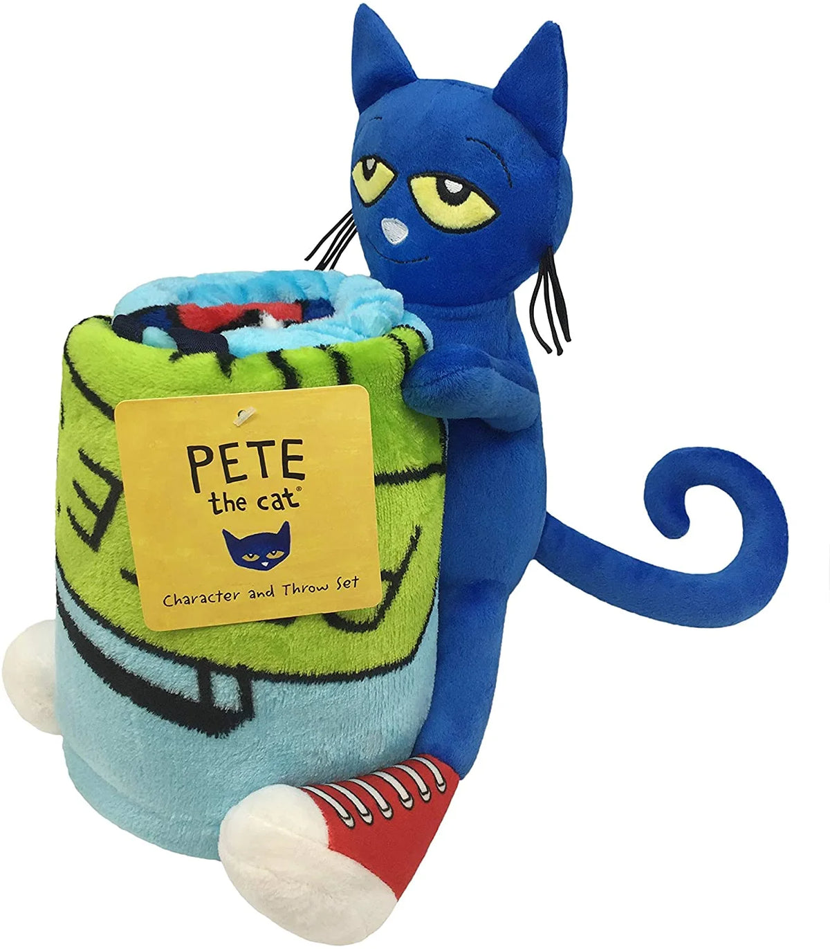 Blue 46x60 inch Microfiber Throw and Mini Pillow Buddy Set Y73287