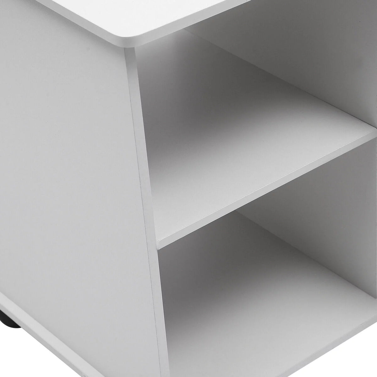 Rolling Printer Stand Mobile File Cabinet with Drawers and Open Storage Shelves B278