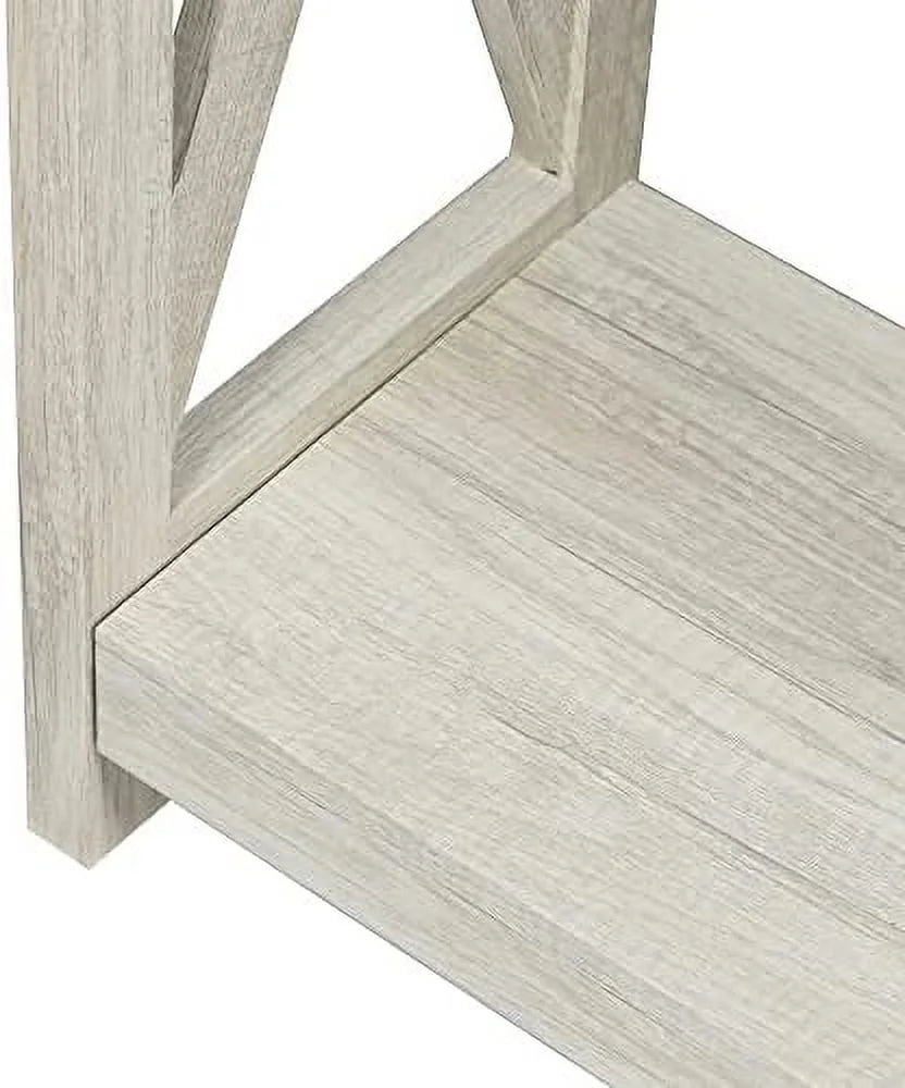 White Oak 2-Tier Console Table W8140