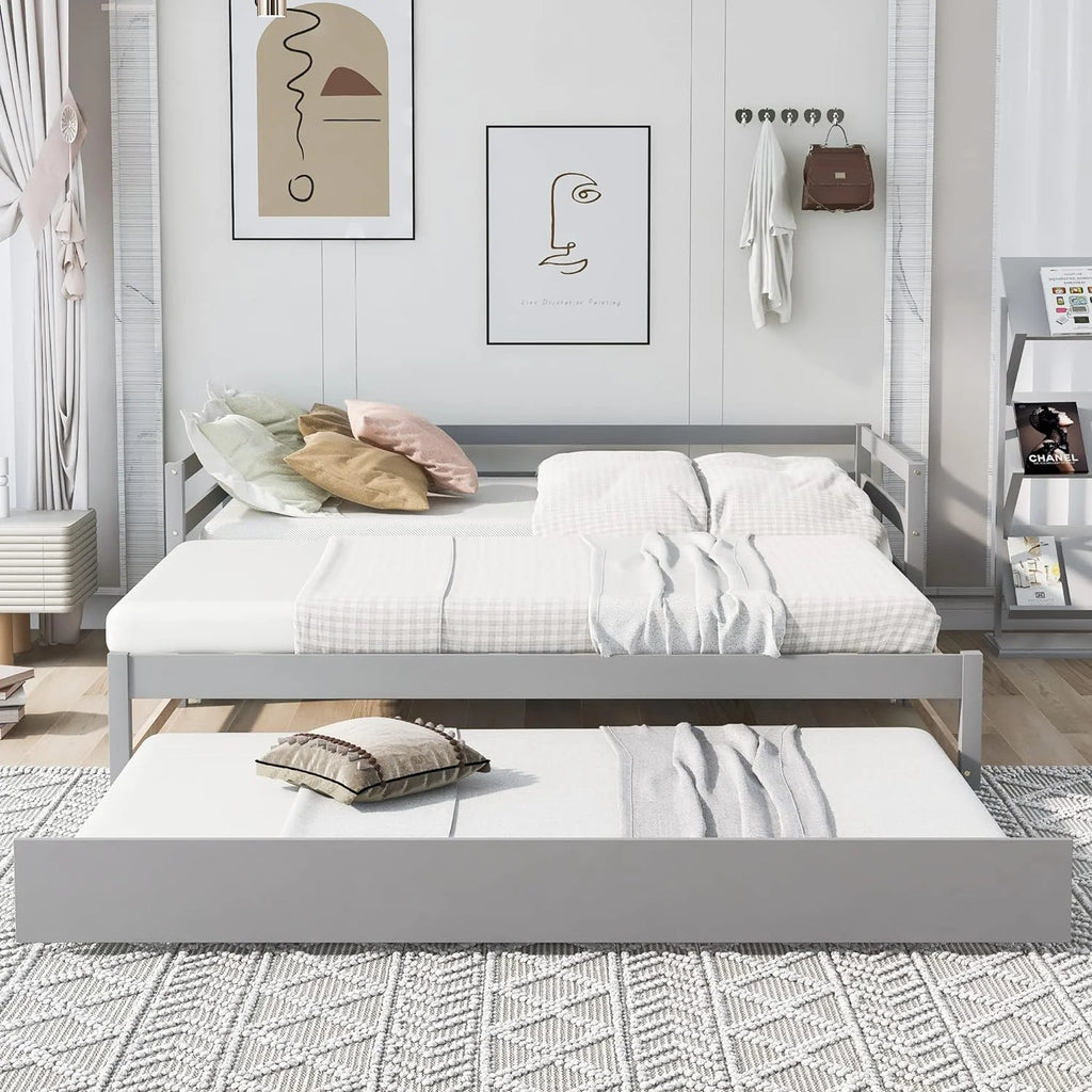 Wood Extendable Daybed with Trundle G279098