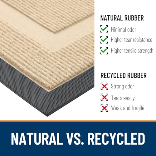 Black Waterproof Natural Rubber Doormat P55717