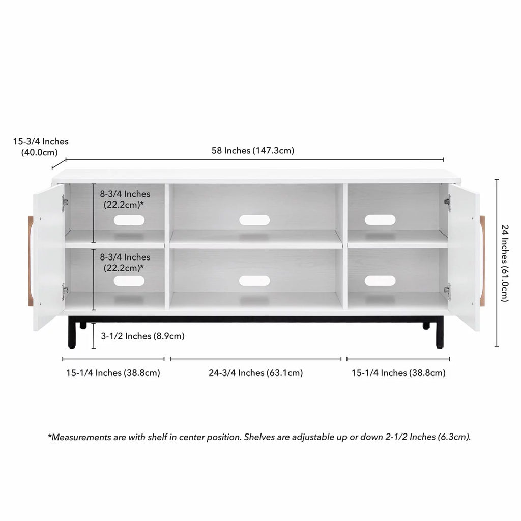 White Antiqued Gray Oak Rectangular TV Stand N641