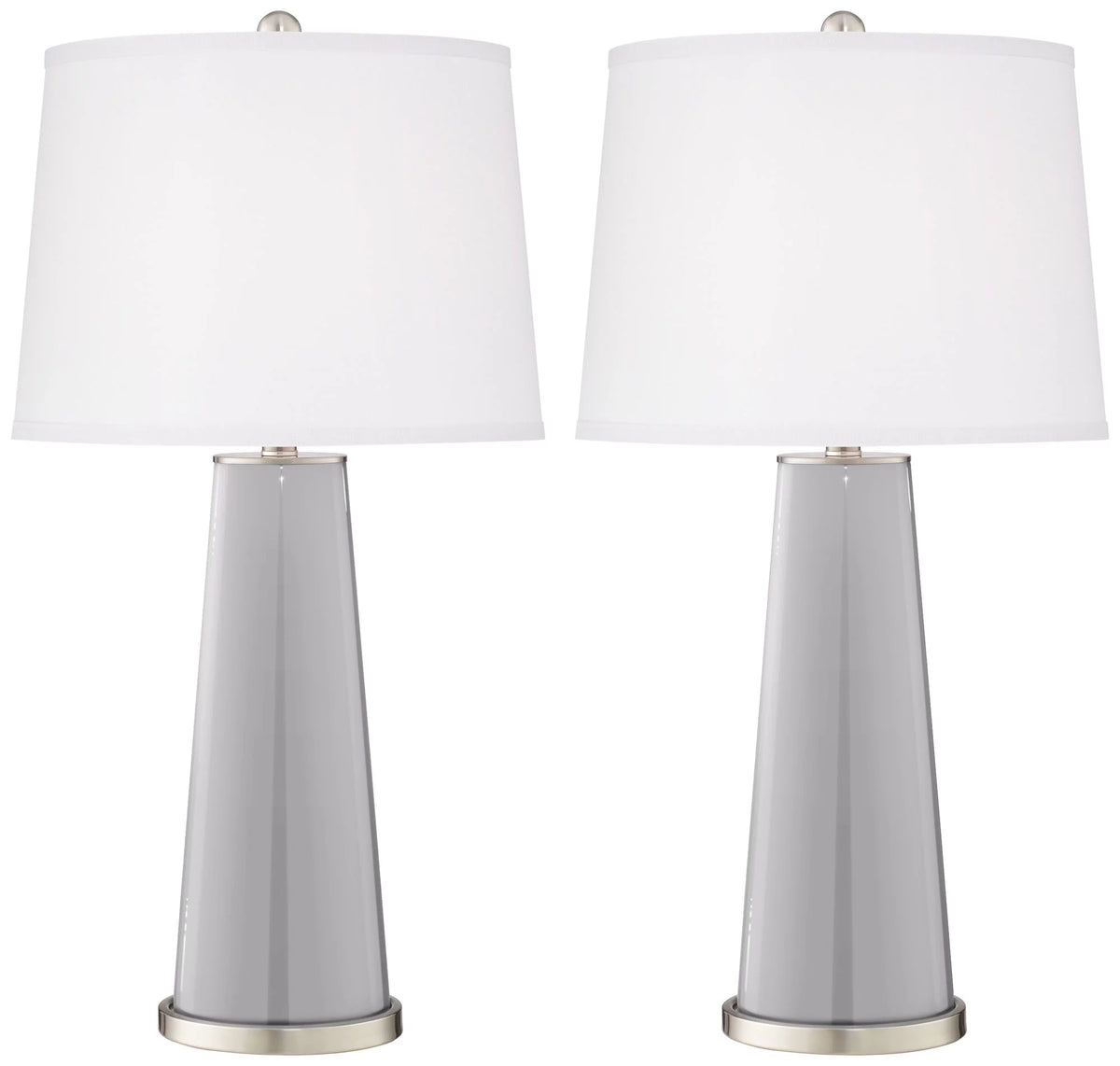 Set of 2 Gray Glass Table Lamps A82774