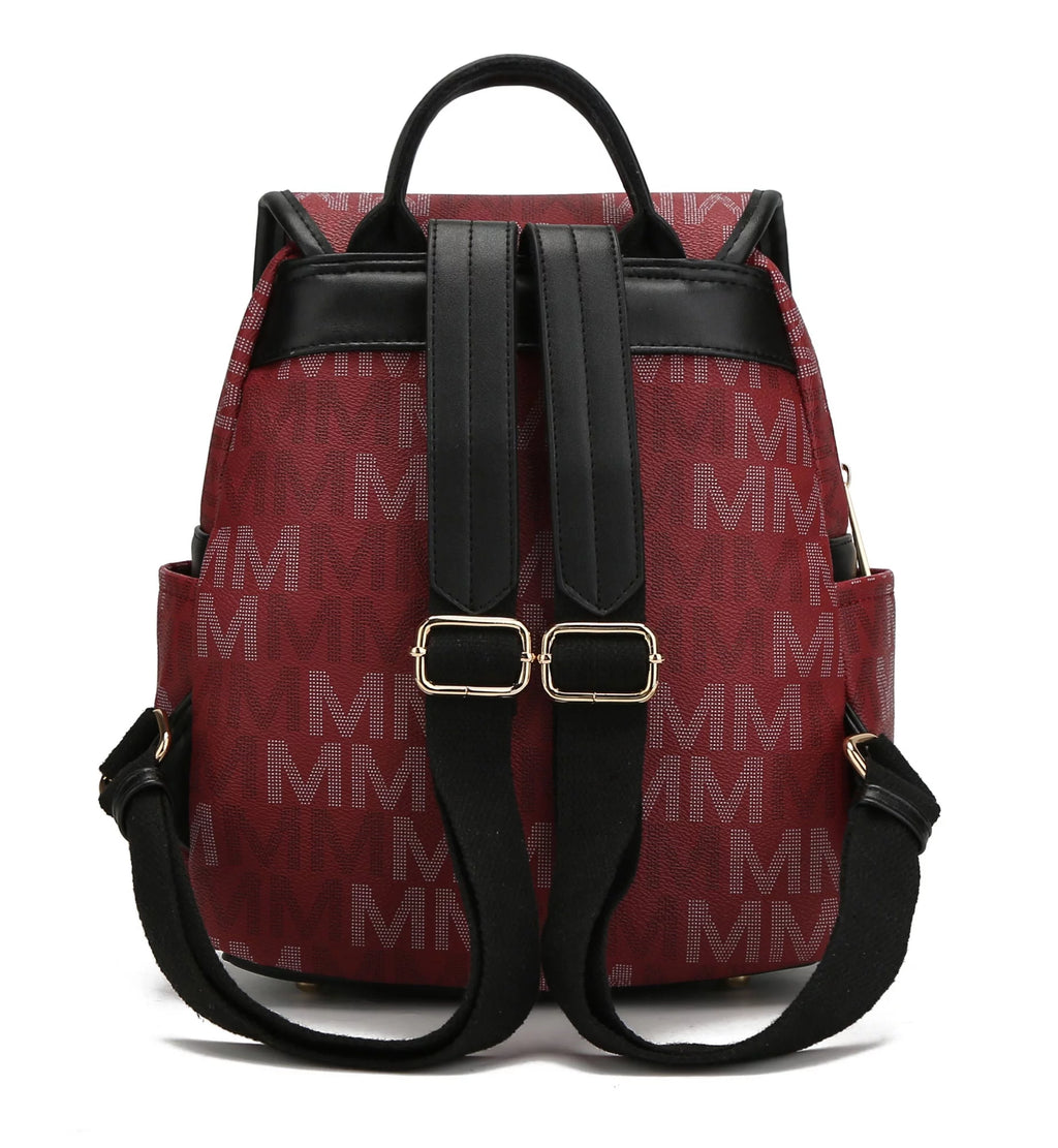 Black Vegan Leather Backpack S605