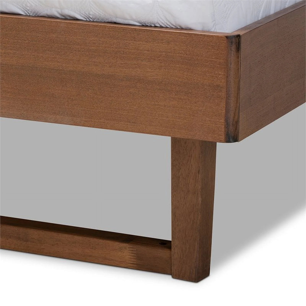 Gray Upholstered Wood King Size Platform Bed N256296