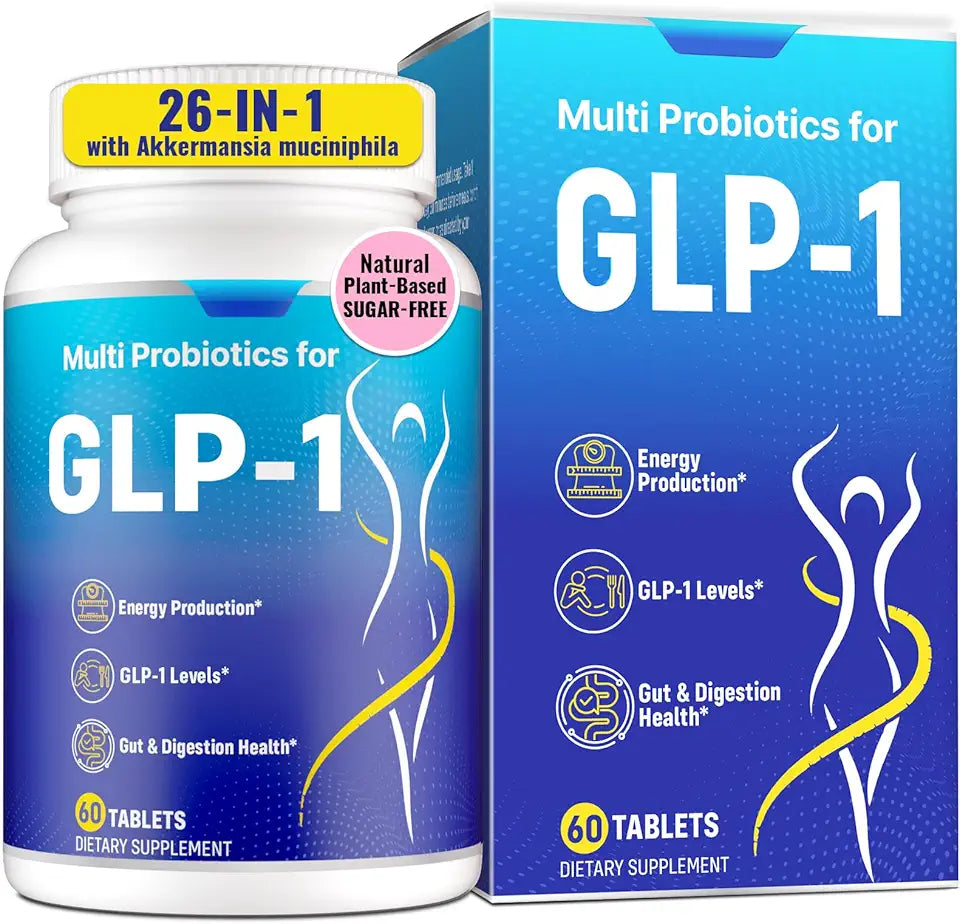 60 Count GLP-1 Supplement with Akkermansia Probiotic, Berberine, Inulin, Turmeric, HMB F639085