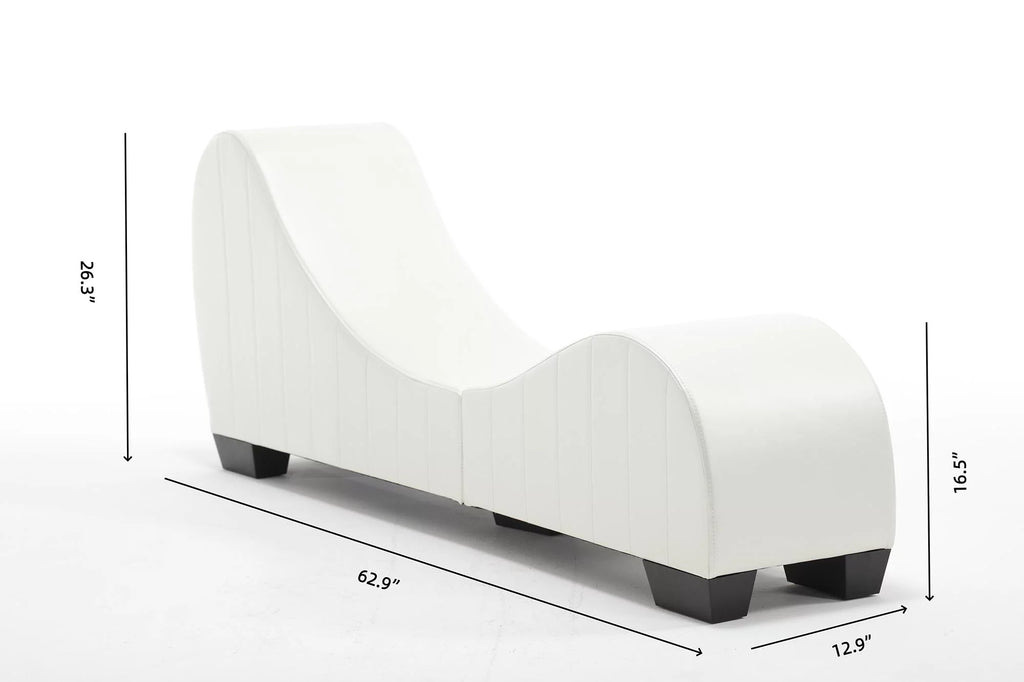 Faux Leather Curved Chaise Lounge W30511