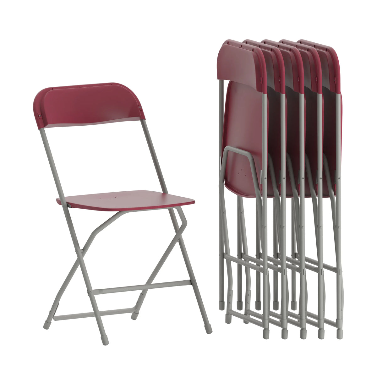 Red Plastic Folding Chair 6 Pack G673