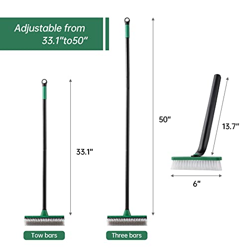 3-in-1 Tub & Tile Scrub Brush Combo with Long Handle J995