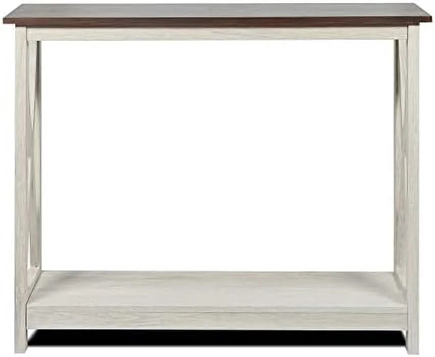 White Oak 2-Tier Console Table W8140
