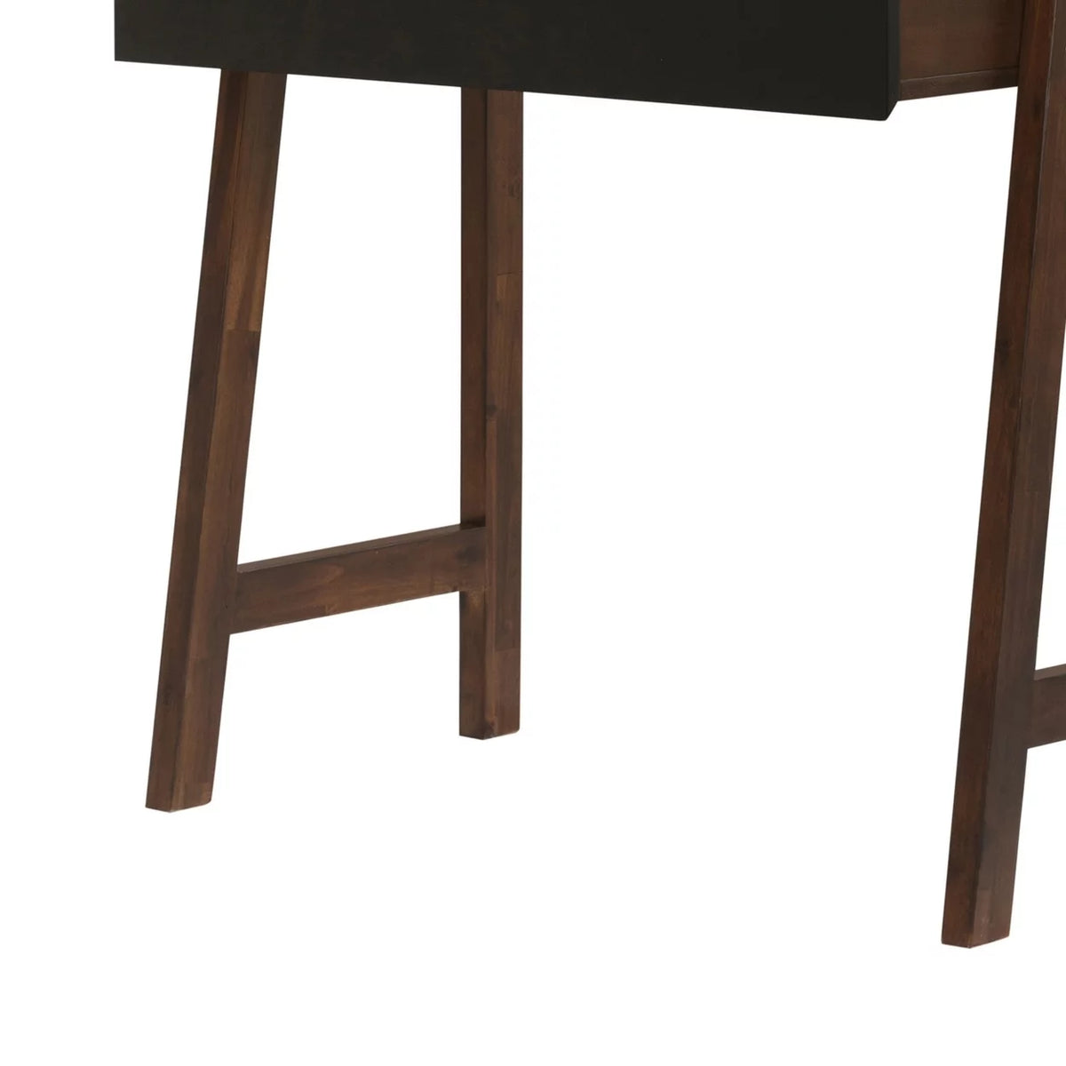 68 Inch Desk with 1 Drawer Espresso Brown Acacia Wood A389310