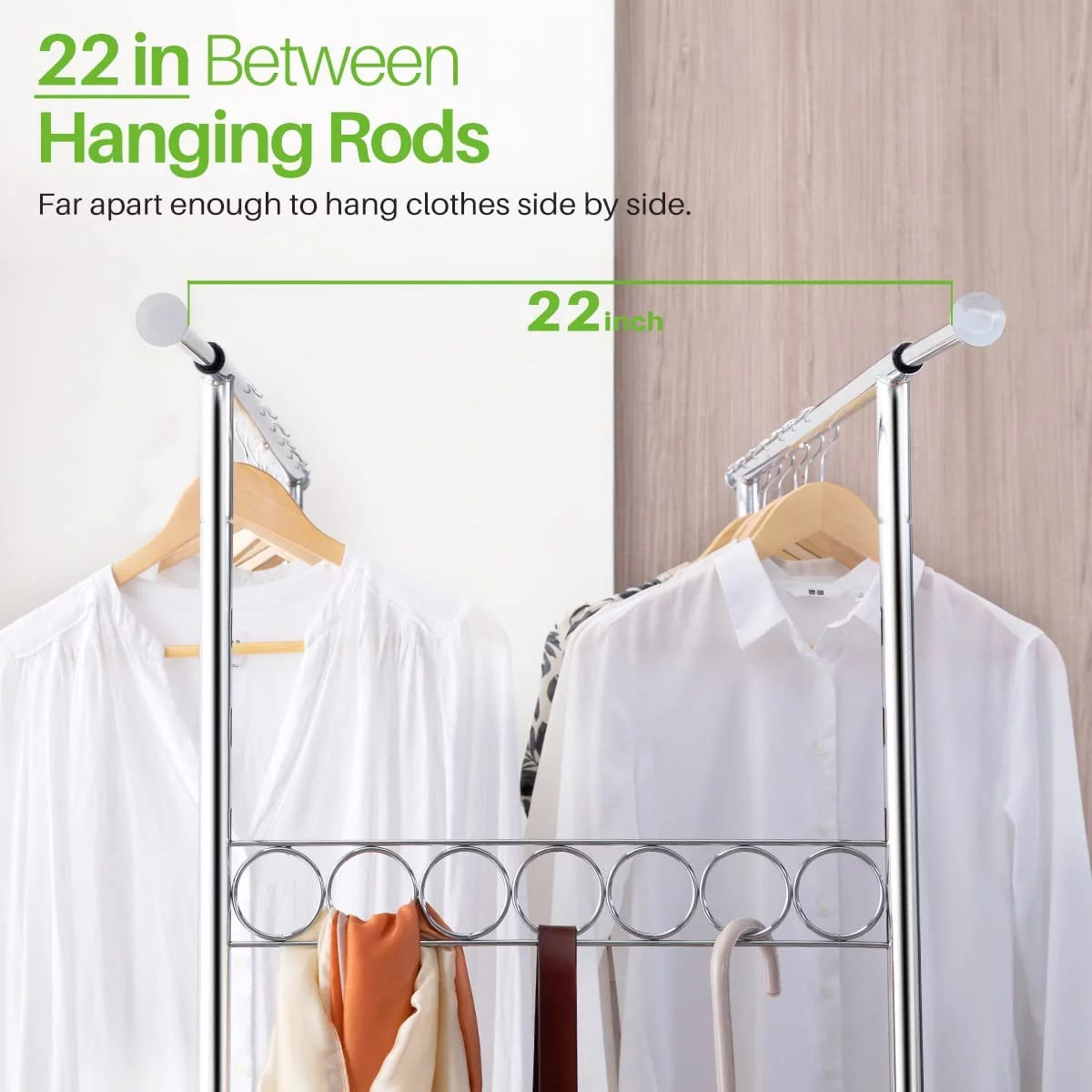 600 lbs Heavy Duty Garment Rack with Shelves P303