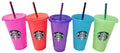 Color Change Cold Cups with Straws 24oz Pack of 5 M61531
