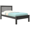 Twin Solid Wood Spindle Bed Dark Gray Z58885