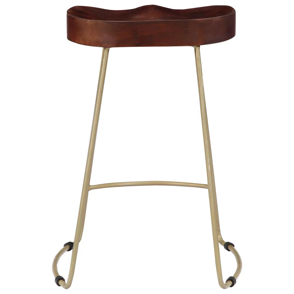 Solid Mango Wood Bar Stools 2 pcs V365