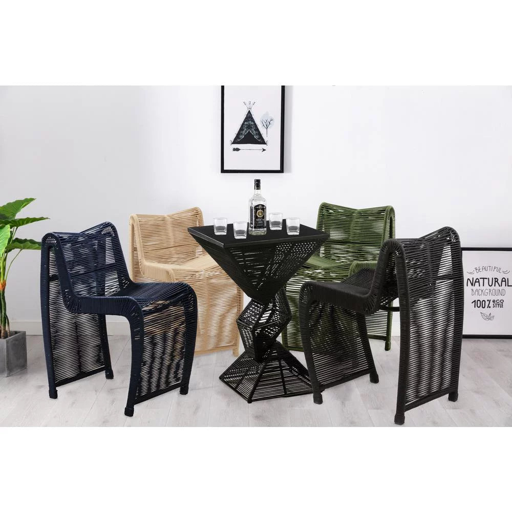 Black Rope Counter Stool Set of 2 E30330