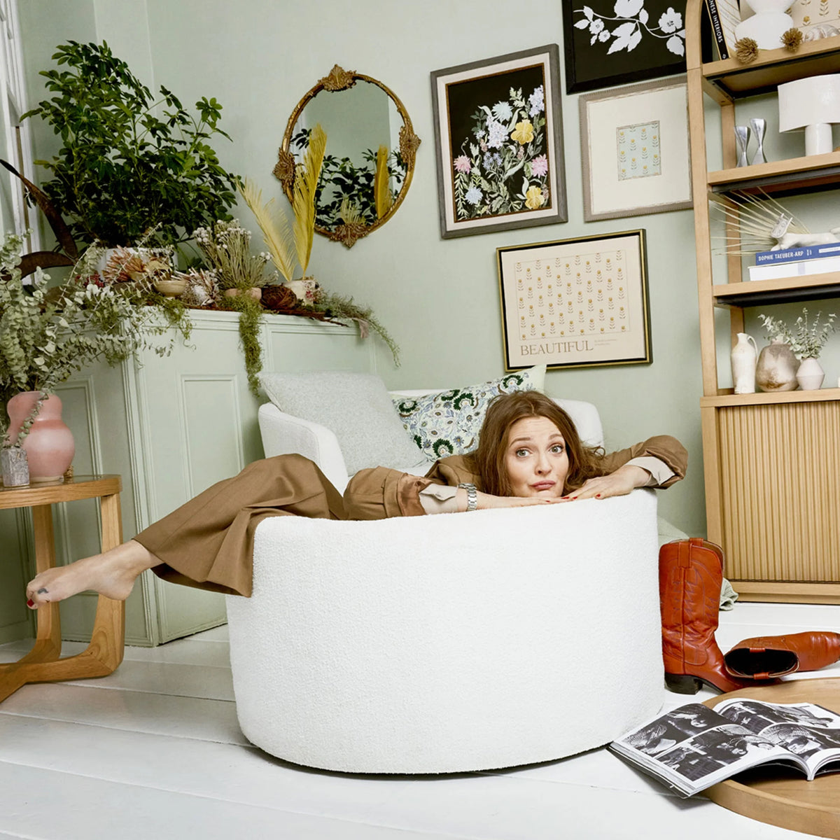Cream Coffee Table with Storage R61053